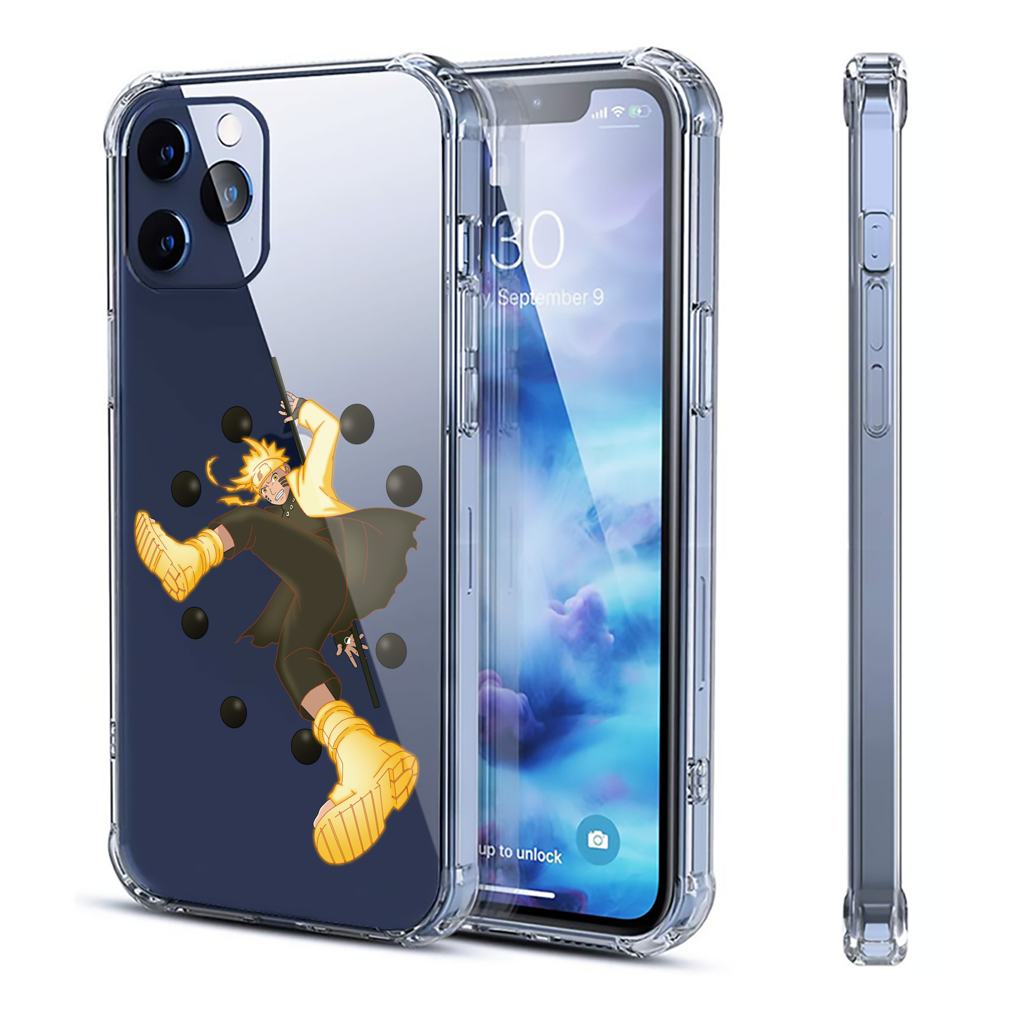 （画像用） NARUTO -ナルト- うずまき ナルト Uzumaki Naruto 【iPhone 12シリーズ対応】透明スマホケース（クリアソフトケース）